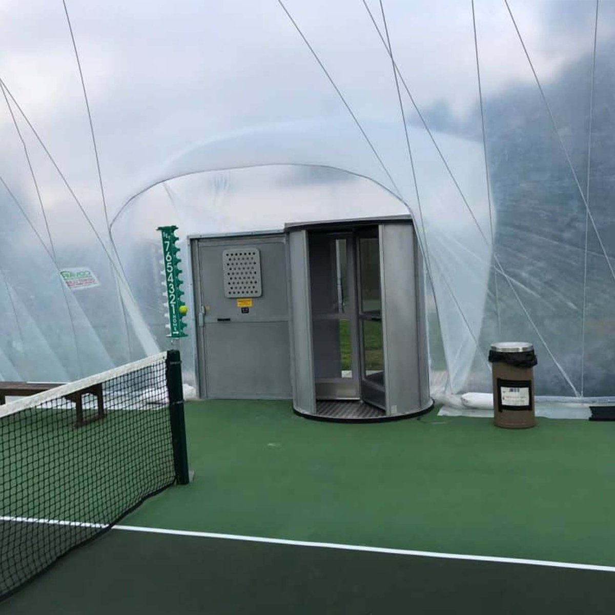 A look at how the entrance to our #airdome look - incredibly robust rotating door keeping out the cold and ensuring everything in the dome is safe and secure.

#sportsdomes #allweathersports #tennisdome #footballdome #swimmingpooldome #sportsforallweather #indoorsports #airbubble