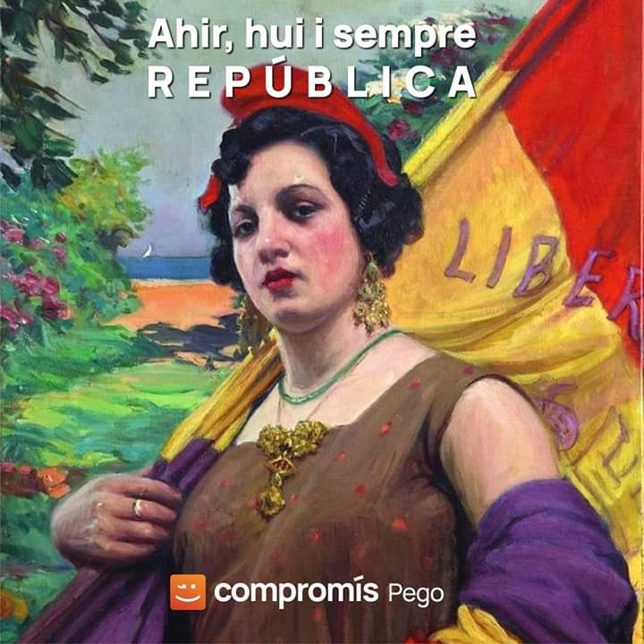 CompromisPego's tweet photo. Bon dia companys/es i Feliç Dia de la República! ❤️💛💜
Ahir, hui i sempre, #REPÚBLICA ! ✊🏼
#IIIRepublica https://t.co/BZI7XHCcQw