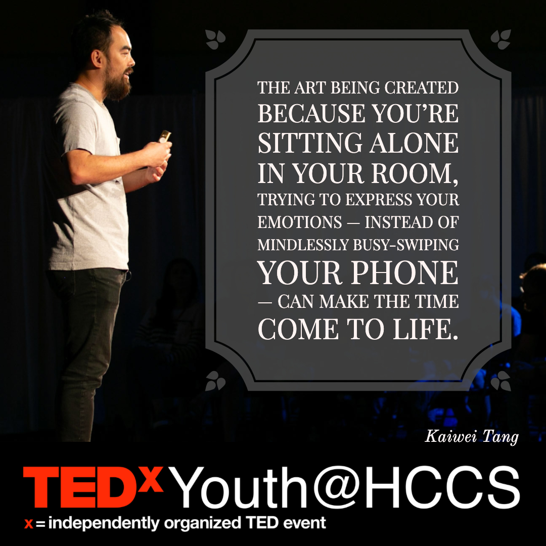 Kaiwei Tang of <a href="/thelightphone/">light</a> talks about finding peace away from devices (even though he makes mobile phones) — watch Kai's full TEDxYouth@HCCS talk at youtube.com/watch?v=NrtH1x… — @hellenic_classical_schools #TEDxTalk #TEDx