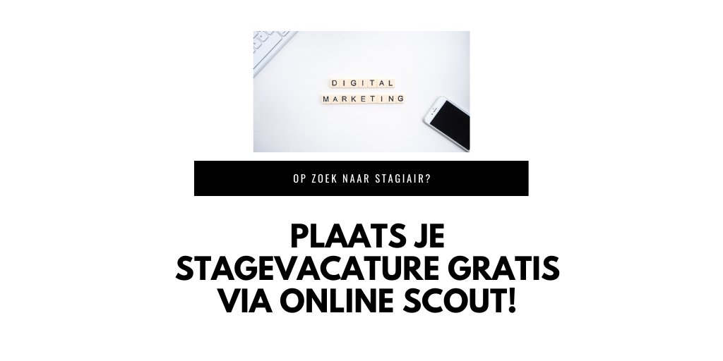 Op zoek naar een stagiair? Plaats je stagevacature gratis op onze site! onlinescout.nl/stages #onlinemarketing #vacatures