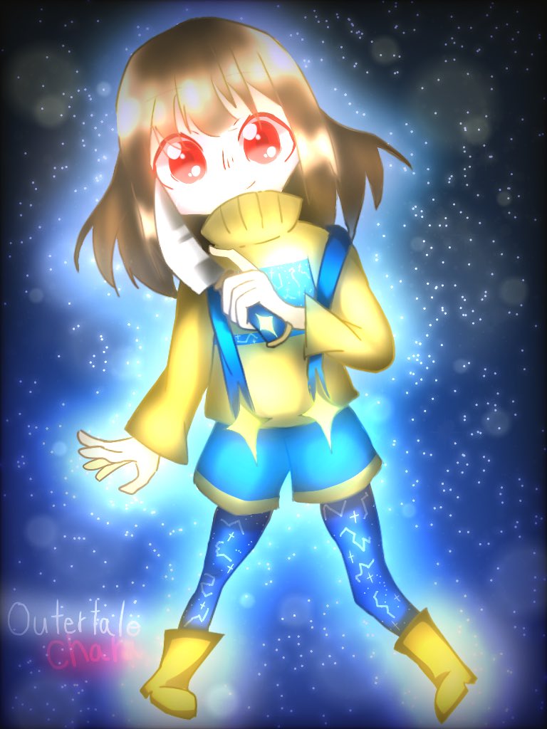 月に行きたいルルちだよ Outertale Chara Undertaleau はい クソ絵のお出ましです 自分でくそって言うなら最初からあげるなって W