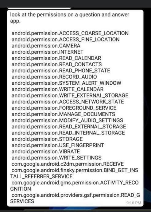 Below is a list of actions and access the GH COVIS-19 Tracker has on your android devices:1. See all your photos, videos & docs2. Access to your biometric data. Fingerprint and Face unlock data. 3. Access your microphone4. Access your phone’s camera.