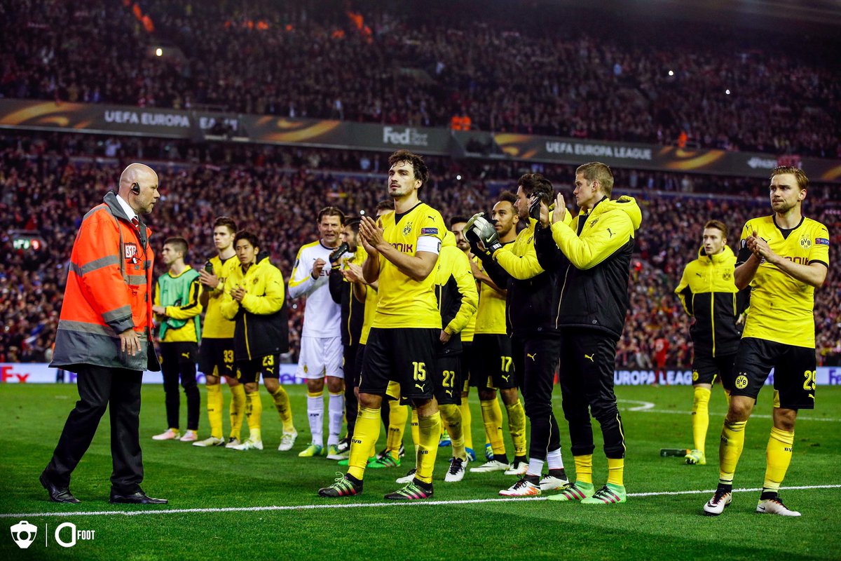 ActuFoot_'s tweet photo. Il y a 4 ans jour pour jour, Liverpool arrachait la qualification en finale d’Europa League au terme d’un match fou contre Dortmund. 🔥🤯 https://t.co/HehaPiZRLp