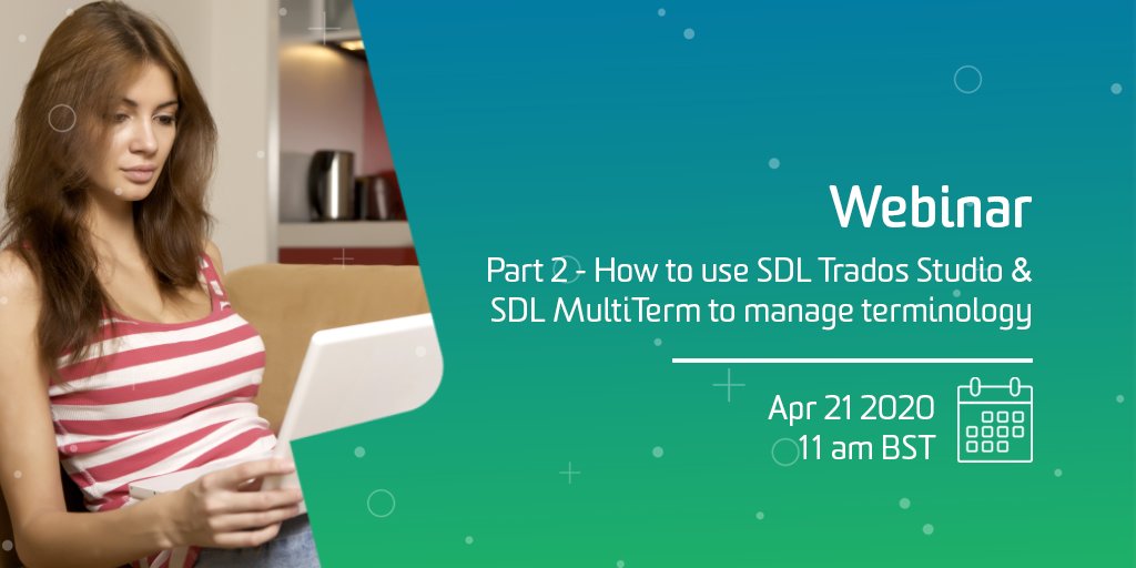 rwstrados's tweet image. If you enjoyed Part 1 of our free #TerminologyTraining series, make sure you join us for Part 2 on April 21 where you will get to grips with learning how to use #SDLTradosStudio and #SDLMultiTerm to manage your #terminology: 👉 ow.ly/IiET50zdq8u