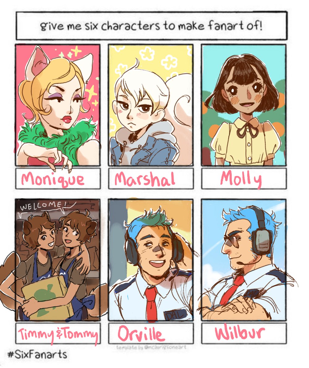 six characters meme but i asked specifically for animal crossing villagers 
