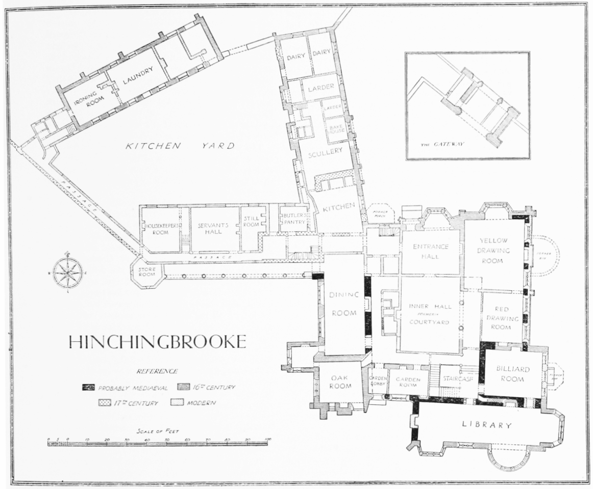 Outside Huntingdon at Hinchingbrooke there was Benedictine Nunnery worth surprise surprise, peanuts, but a substantial amount of masonry was reused in the house for Cromwell's suckup nephew and overkeen monastery bailiff Richard Williams so its plan can be reconstructed