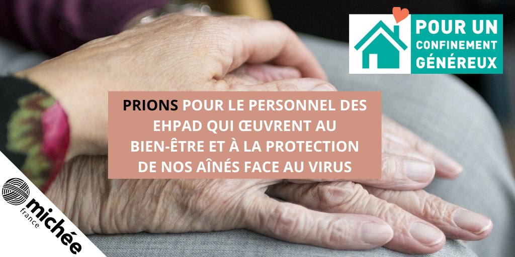 MicheeFrance's tweet photo. Nous vous invitons à prier pour le personnel des EHPAD ! Que le Seigneur les bénisse pour leur  grand dévouement 🙏
#PourUnConfinementGenereux https://t.co/zqyUuZ0y6J