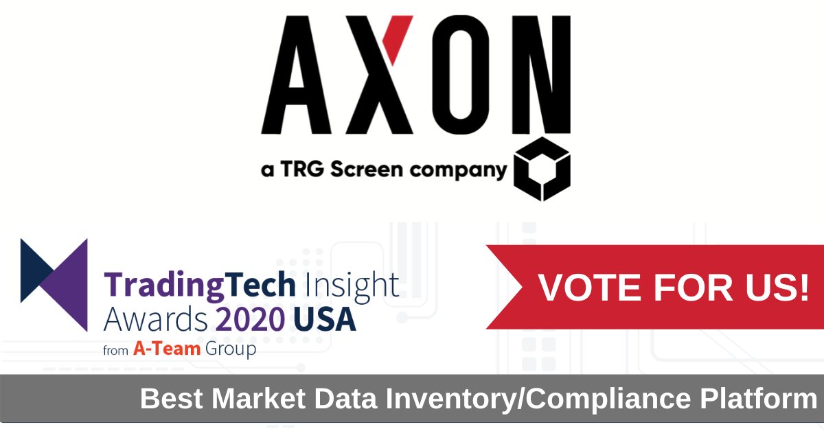 AxonFS's tweet photo. We are delighted to be shortlisted for Best Market Data Inventory/Compliance Platform in A-Team Group's Trading Tech Insight Awards 2020! Support us by voting at: https://t.co/MP819NGokY

Thank you @TradingTechIns for the nomination! #TTIAwards #TradingTech #MarketData https://t.co/nEQ54xNiL3