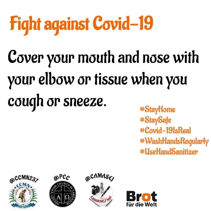 The Cameroon Community Media Network is also contributing it's own quota in the fight against the novel coronavirus.
#StaySafe
#StayHome
#WashHandsRegularly
#UseHandSanitizers
#Covid-19IsReal
#WHO