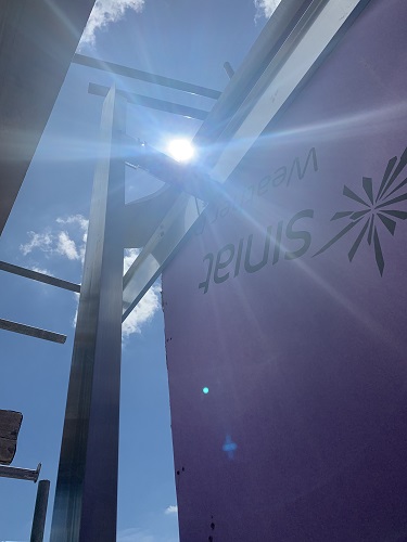 A ray of sunshine during the project at the new @PremierInn, Tunbridge Wells last year, using  <a href="/PermaRock/">PermaRock</a> rendered board and <a href="/MarleyLtd/">Marley</a> cladding.

#UKConstruction #cladding