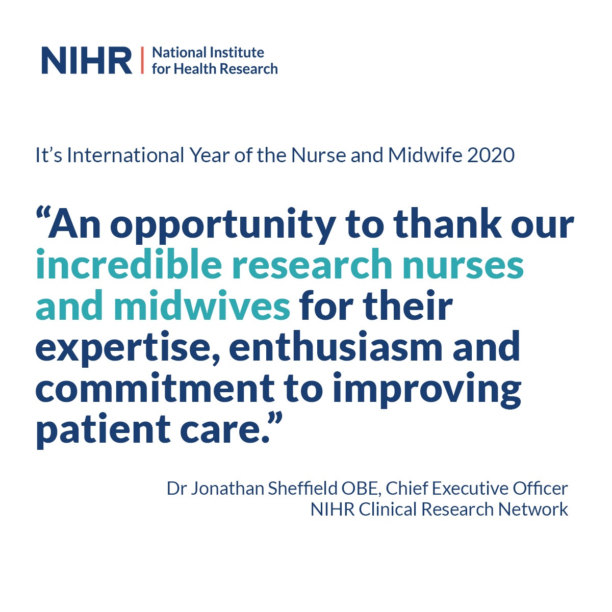 Huge thank you to all the incredible nurses across the East currently doing such vital work, including our fantastic #NHSresearch nurses who have moved to front line posts & those still working on studies #InternationalYearOfTheNurseAndMidwife