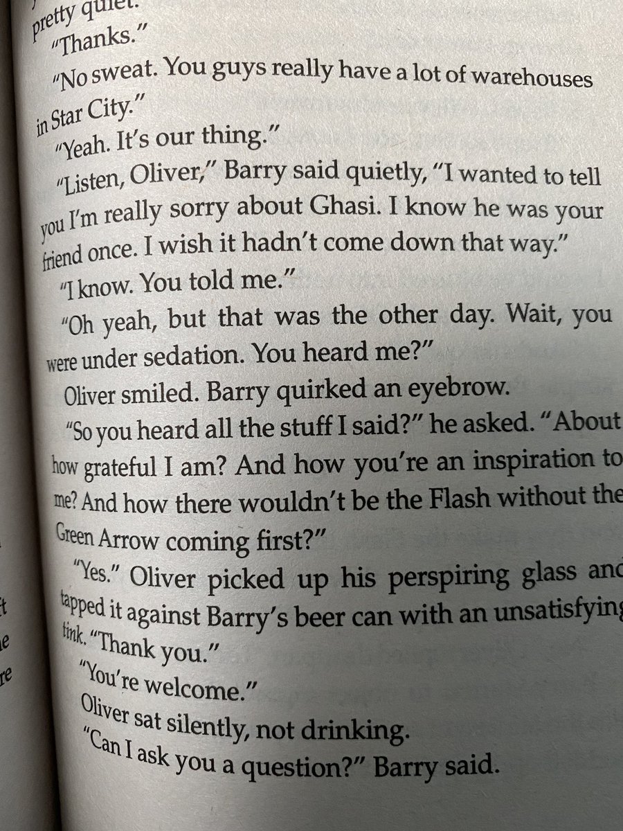 After everything, the only thing I really still enjoy about Flash is the mentor relationship between Oliver and Barry.