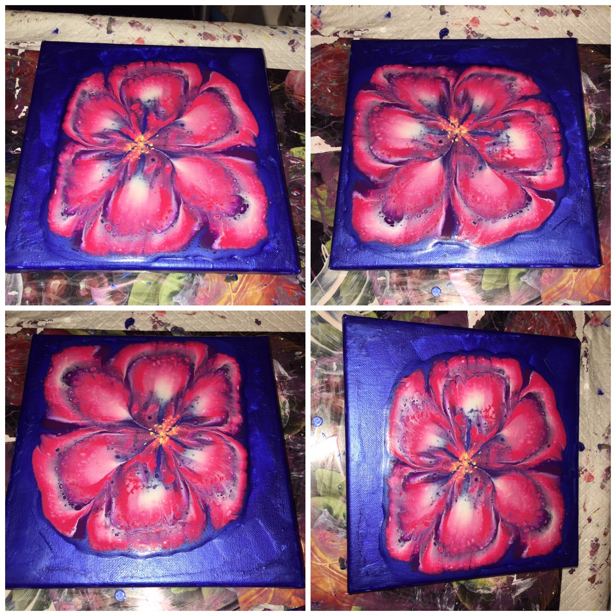 GeminiWitch83's tweet photo. https://t.co/bZneewf1e2
Cup Bottom Reverse Flower Dip.
There was too much paint, so it’s changing as it dries. I hope it is still ok after it fully dries.
#fluidart #abstractart #cupbottompour #reverseflowerdip #liquitexbasics #arteza #creativeinspirations #winsorandnewton https://t.co/eng6RCTopn