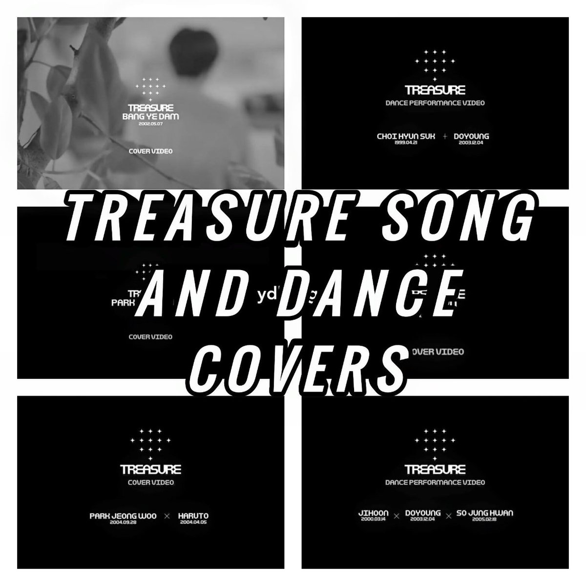 TREASURE FLEXING HOW TALENTED THEY ARE BY COVERING SONGS AND DANCE.Honesty- YedamBabbushka Boi- Hyunsuk X DoyoungSuperstar- JeongwooLatch- JunkyuStack It Up- Haruto X JeongwooGod's Plan- Jihoon X Doyoung X JungwhanYoshi,Mashiho, Asahi, and Jaehyuk's covers coming soon ~