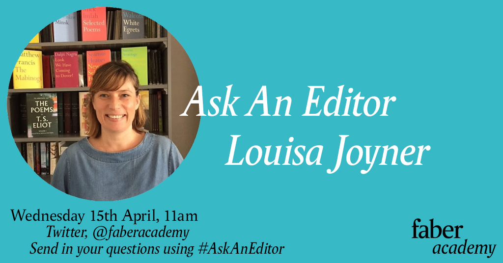 FaberAcademy's tweet image. Exciting news alert! We&apos;re delighted that @LouisaJoyner will be joining us for a Twitter chat tomorrow at 11am. Bring a cuppa and all your very best questions about writing, editing and books – use #AskAnEditor and we&apos;ll get through as many as we can.