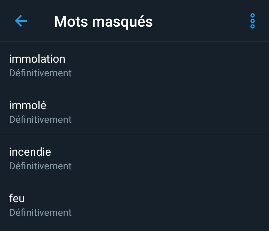 provoquer de violentes crises de panique. Ce trauma fait que je me souviens de cet événement de mon enfance comme s'il était arrivé ce matin. Il est constamment tout frais dans ma mémoire.Du coup, j'ai choisi de masquer les mots du champ lexical du feu, comme ceci :