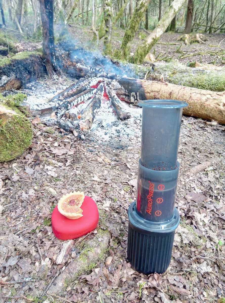 samadamsuk's tweet photo. Flavour notes of woodsmoke and pecan pie. 

Loving my new AeroPressGo. Perfect for my daily #lockdown walks to the forest
@Aero_PressUK @AeroPressHQ 
#aeropressgo #Coffee https://t.co/ueWxD7dYnx