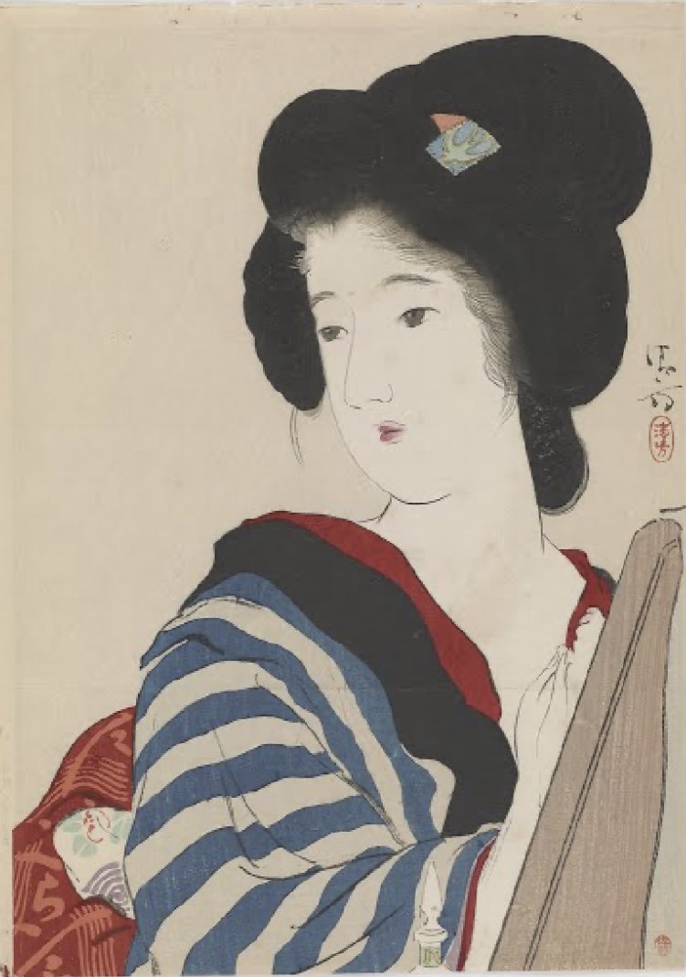 Rouge for nails, Kiyokata Kaburagi 1914 (National museum of asian Art, Washington📍)