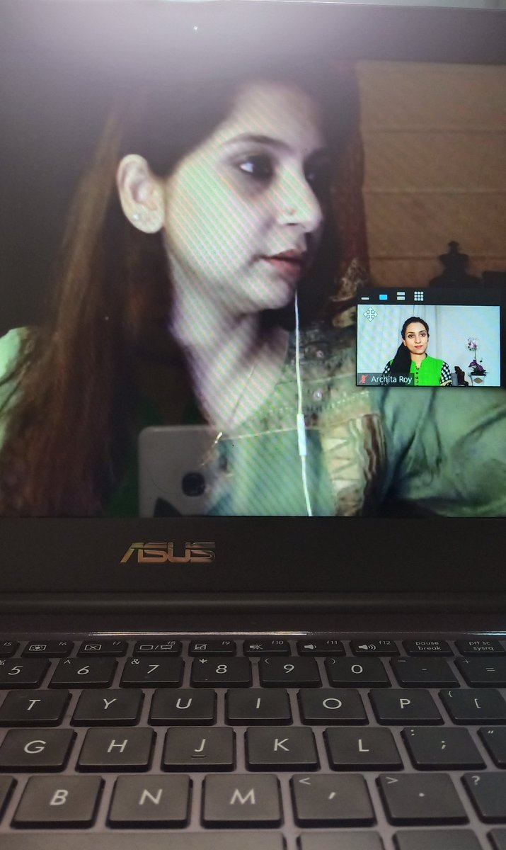 archi10_roy's tweet photo. My thumbnail in the zoom call, looked like a grain of salt when I see her persona sheen like a swelling ocean.
        @Singer_kaushiki 3 hrs are now frozen in times for me n will accompany me for the rest of my life🙏
#eternallygrateful #SARGAMunlocked https://t.co/xLSA0ELGFG https://t.co/CuXbJYQNvQ