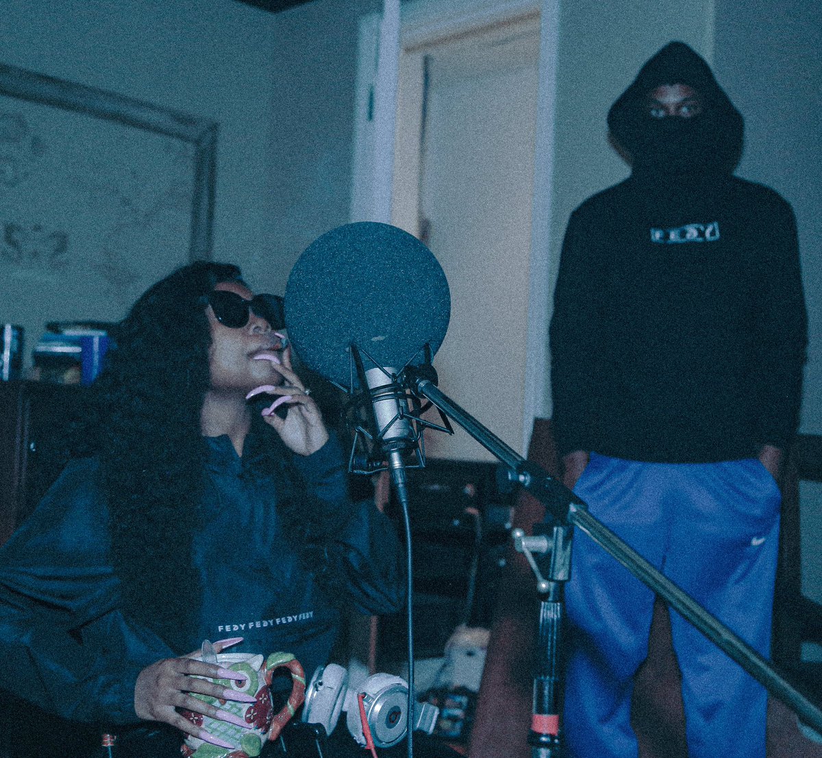 ShotByMijo's tweet photo. Studio vibes with this Queen 👑 
#FEDYapparel 
#FuckEmDoYou #ShotByMijo https://t.co/wfTIXdgY84