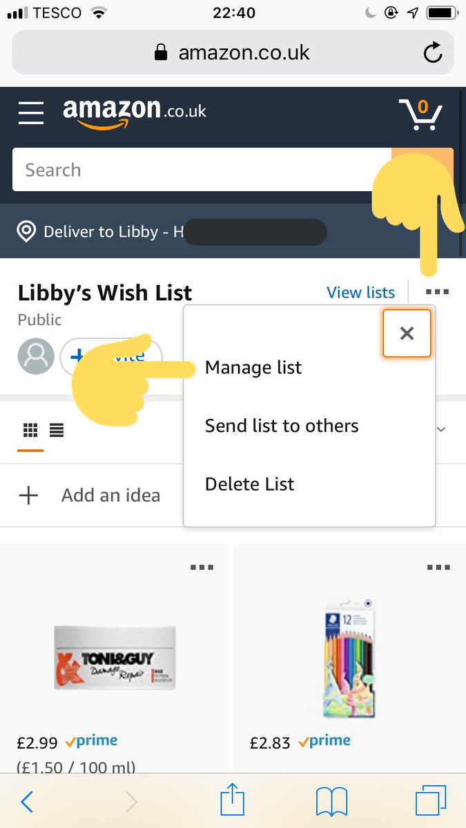 Make sure you’re adding your address onto your wishlist (it’s private no one can see it), I’ve been trying to send stuff this morning and some of them are missing them! I’ve attached a how to below!