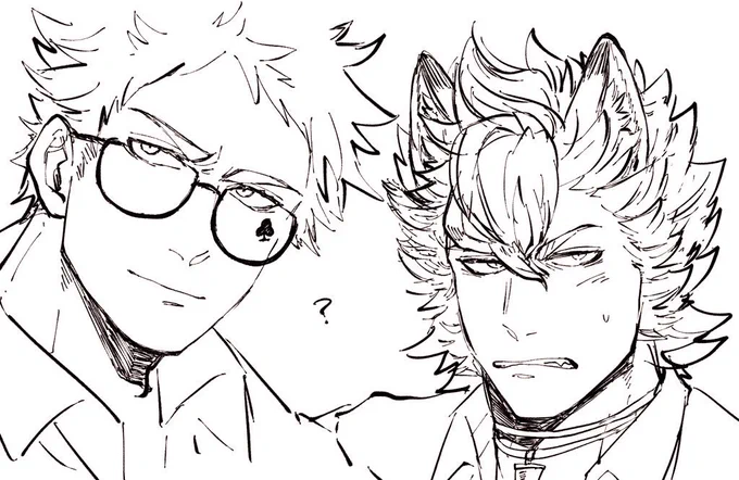 細いイケメンの難しさやばいし♣︎先輩に至ってはあんま見ないで描いてしまったので誰?としかいえねえ分け目逆だし謝罪 