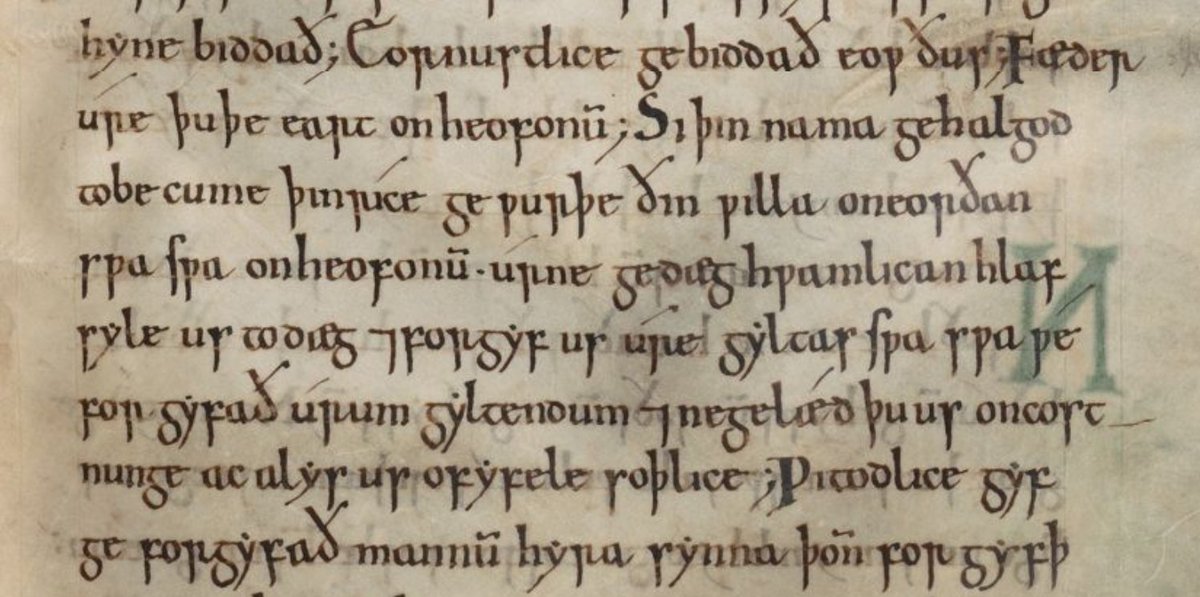 And this 'traditional' ending is missing from the yet earlier  #OldEnglish Gospels.( @CorpusCambridge  @ParkerLibCCCC ms 140, the  #BathGospels - last word sothlice 'in sooth' = 'amen', 3 words from end of penultimate line)