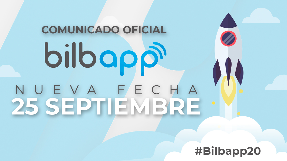 ⚠️ATENCIÓN⚠️
Los problemas del Covid-19 nos hacen cambiar la fecha del #Bilbapp20.
La nueva fecha es: 🚀25 de Septiembre🚀
¡Transforma tu idea en una #App!
🚀Info. bilbapp.es
Organizadores: @binimaDotCom Bart Farrell <a href="/MUnibertsitatea/">Mondragon Unibertsitatea</a> #Mobile #Marketing #Projects