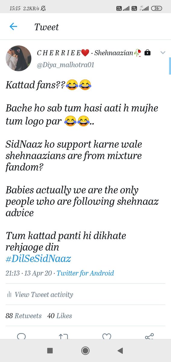 1st picture is what I have tweeted.It was not my fault that I had said all this but no one understood meThey will also leave shehnaaz, when she stops doing things according to them , when she makes up her mind, these people will also leave herTrue kattad fans?? No baby no(1)