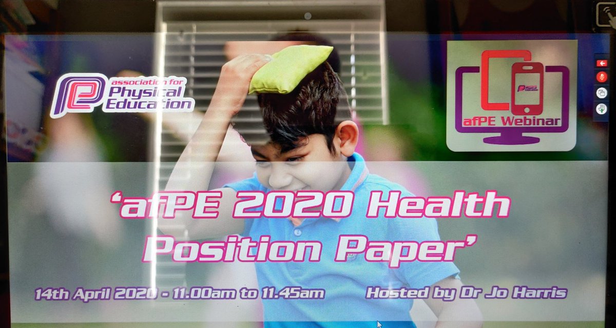 TGcoys's tweet photo. Thankyou @DrJoHarris and @afPE_PE for a very informative & clear 'afPE 2020 Health Position Paper' incl important implications for our PE curriculum (see slide) and reminding us:
@afPE_PE recommends pupils actively move for 50-80% of available learning time in PE lessons #HRPE https://t.co/KgLjLVAsRc