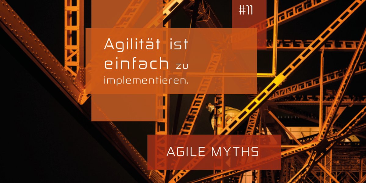 summitcle's tweet image. #agilemyth #11: Agilität ist einfach zu implementieren

➡️Agile Ansätze sind zwar leicht zu verstehen, dafür jedoch umso schwerer anzuwenden. Oft unterschätzen Team &amp;amp; Management den Aufwand für die Umsetzung

🔎bit.ly/2wFDDdO
scaling-agile-summit.de
#sasummit2020  #agile