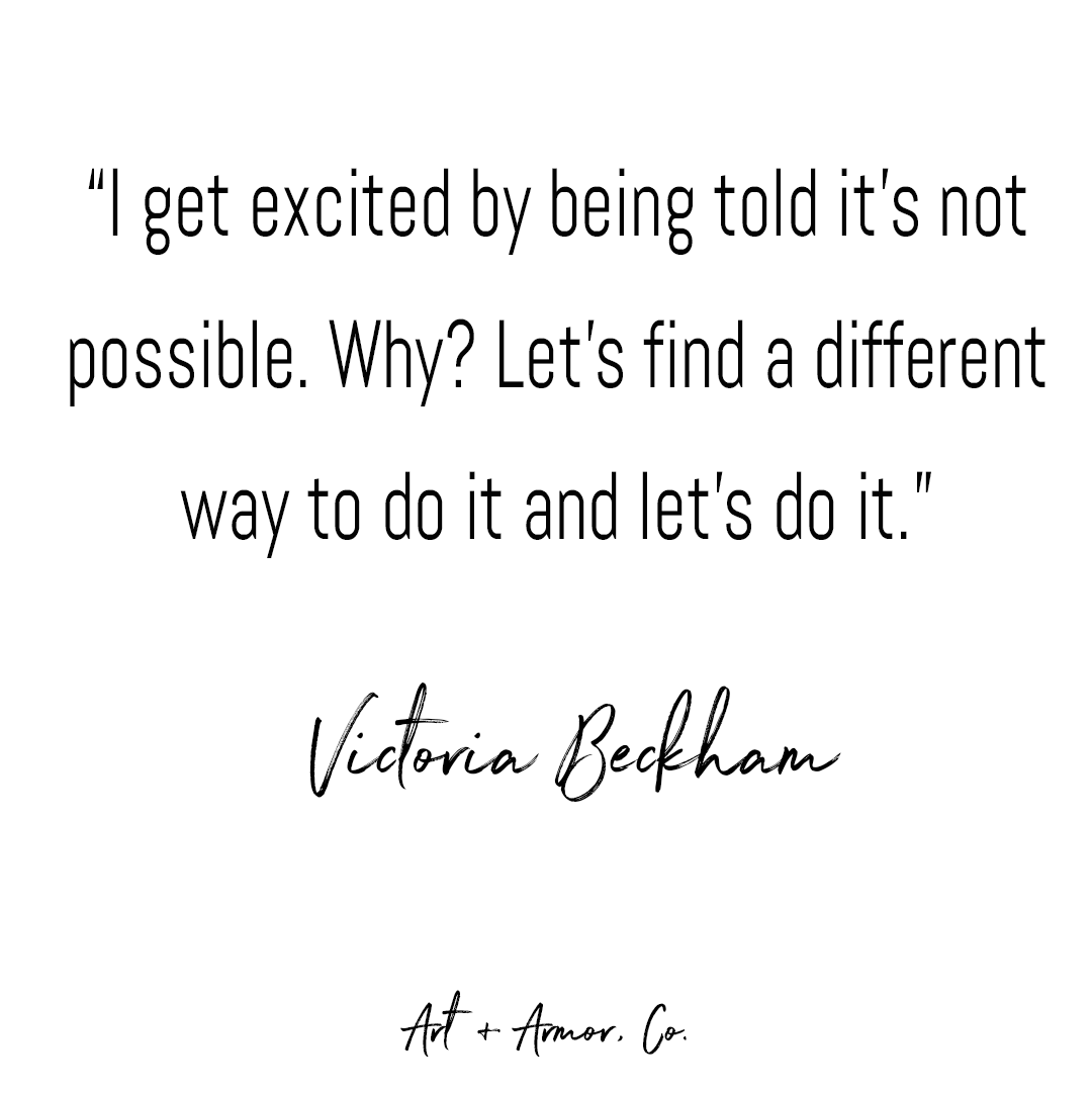At Art and Armor, failure is not a option. If you’re scared to make mistakes you’re not being innovative enough.  ⠀
⠀
Quote by  <a href="/victoriabeckham/">Victoria Beckham</a> ⠀

#WearItOwnIt #futureisfemale #staysafe #quarantine #femaleempowerment #femaleentrepreneur #bosswomen #frepreneur
