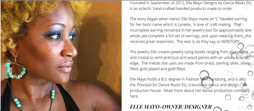 ElleMayoDesigns's tweet photo. About......Read the bio from https://t.co/xUUHs6TrEC
.
.
.
.
.
.
.
#about #bio #follow #jewelry #handmadejewelry #marketing #creatives #promotion #owner #ceo #businessowner #blackcreative #website #womanownedbusiness #handmade #accessories https://t.co/ssSVnFZkvH