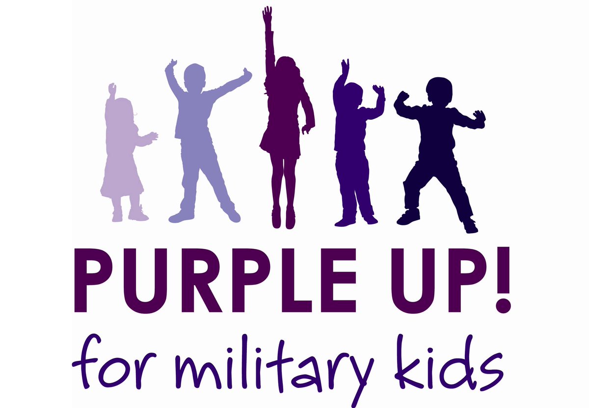 April is the Month of the Military Child - a time to honor the sacrifices, patriotism and strength of military children.

Tomorrow, April 15th is Purple Up Day! Join us in showing your support by wearing purple to applaud U.S. military families and their children.