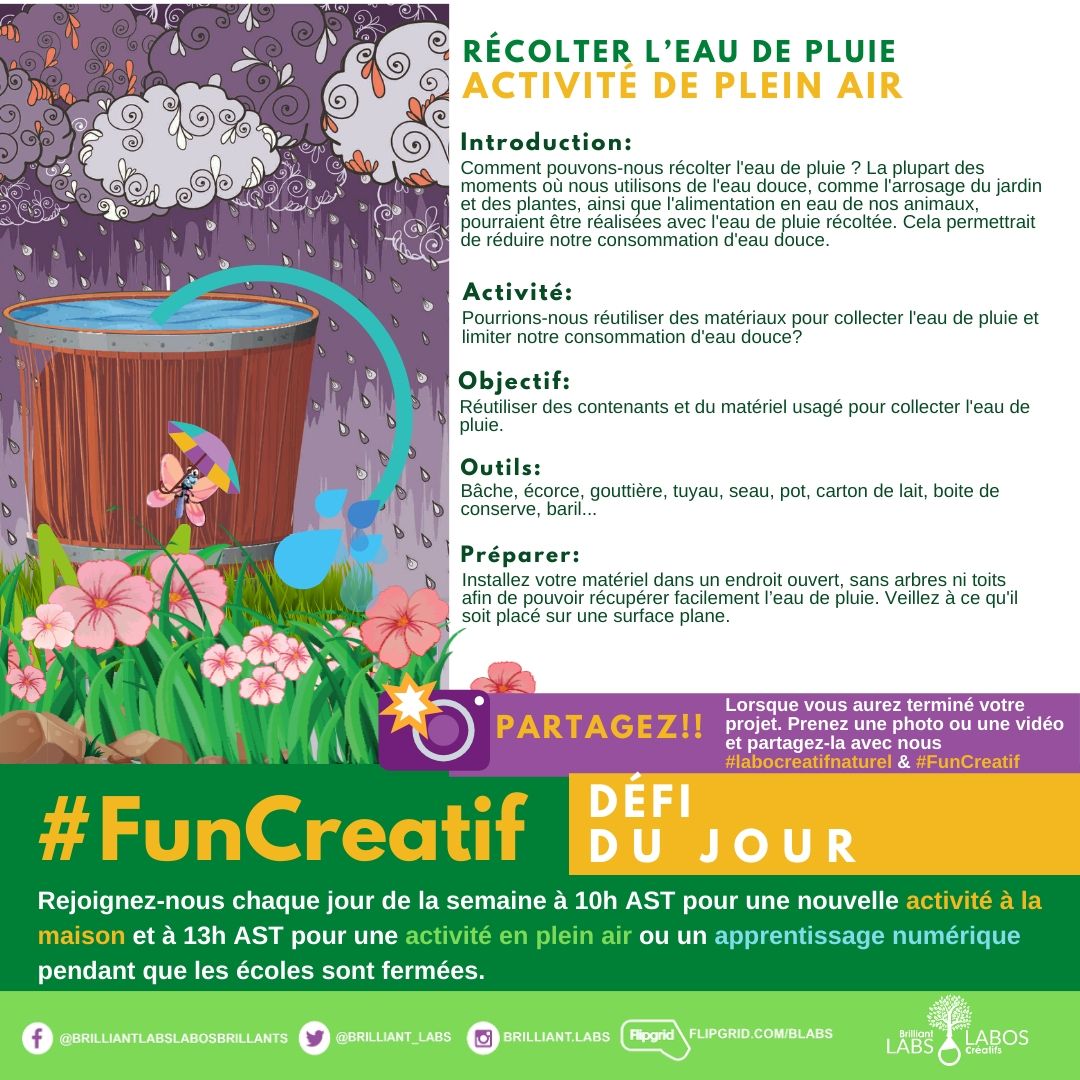 labos_creatifs's tweet photo. .#FunCreatif #LaboCréatifNaturel Récupération de l'eau de pluie, utilisons consciemment ces précieuses gouttes. apprendre > https://t.co/MogYgJ7651. @Gov_NB @francophonesud @nseducation @DSF_NO @CSLF_IPE @DSFNordEst @EDU_GovNL @EducationPEI @CSAP_Officiel https://t.co/tmh5xrLAvC