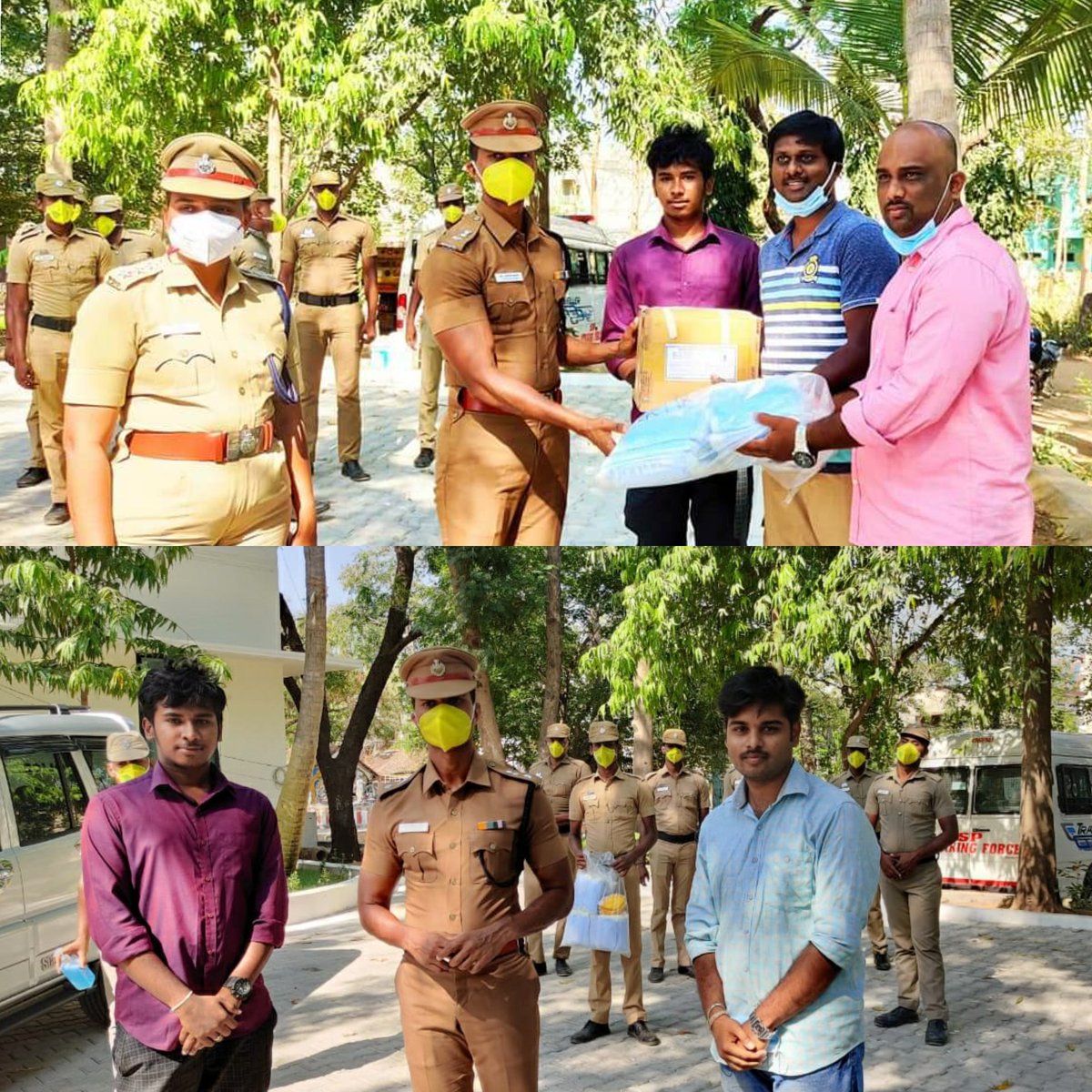 ARSRaj5's tweet photo. Today Meet Ranipet SP Mr. Myilvaganan IPS 👑for given mask and hand Santizier with bro's ❤️💯 https://t.co/q3zxN0d9nr