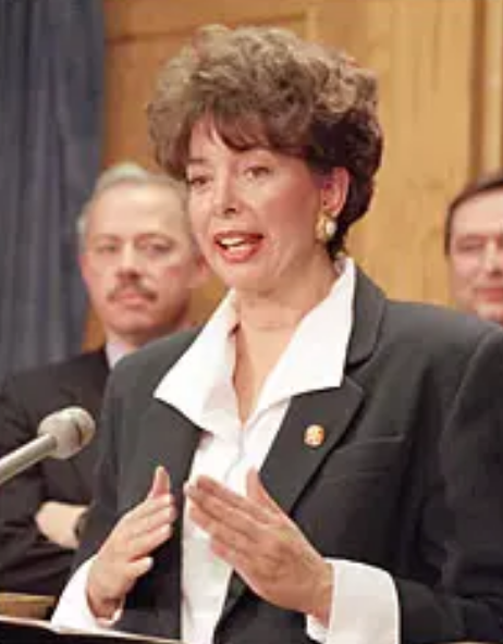 That lawmaker is the late Helen Chenoweth-Hage, ID congresswoman (she preferred to be addressed as "congressman"), who first took office in 1994. She was the first Republican woman to represent Idaho in that capacity. 5/ (photo from NYT)