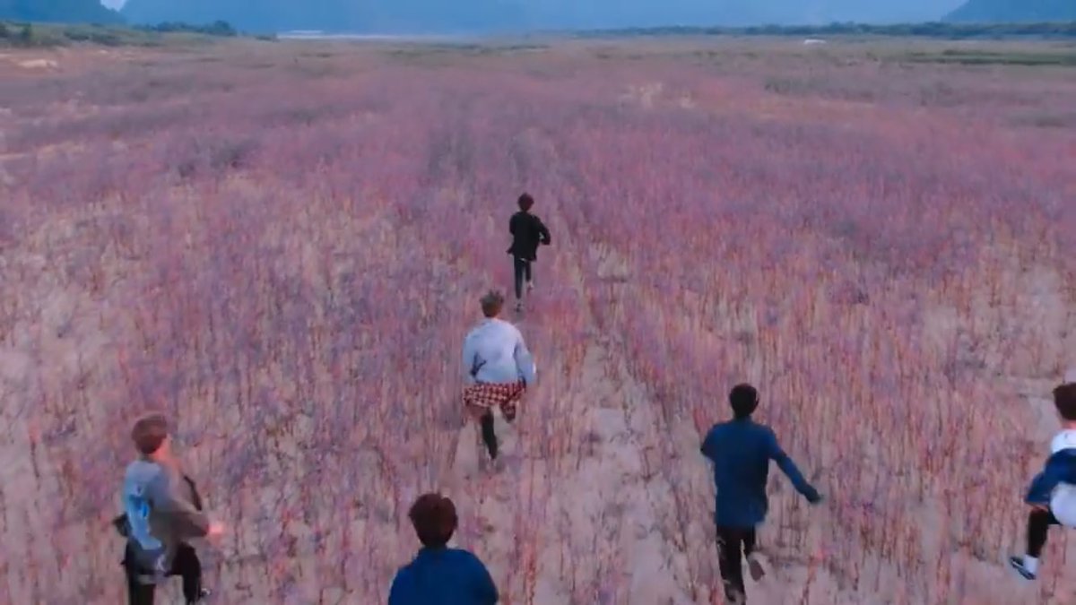 The mv convies the message that they are in a hell like place,can be seen as trainee days, and they take the Hellevator in order to escape,can be the road to debut.The field probably portrays Debut if we go with this theory. It& #39;s a song who talks about feelings such as depression