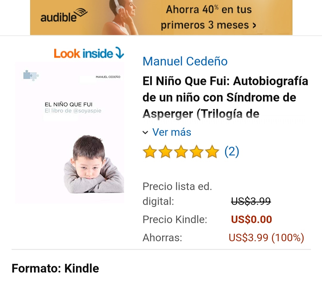 SoyAspie's tweet photo. Está semana, hasta el sábado mi libro "El Niño que Fui" #gratis en #Amazon

También disponible la versión papel desde hoy.

#Asperger #Autismo https://t.co/Ca0BfoBs8Q