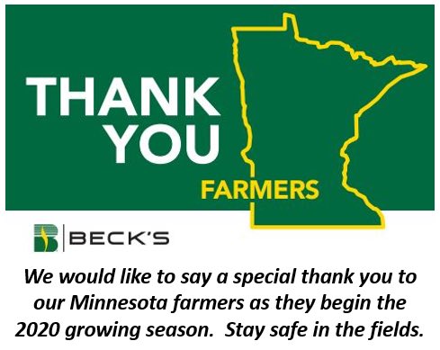 2020 has already been etched in our memories.  Thank You Farmers for continuously putting others before yourself. Be safe out there.