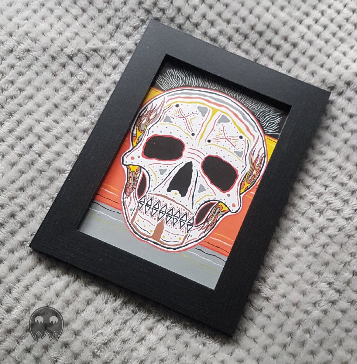 * SKULLS *these are all a5 and framed, there's also a lords of salem one available (that'll be in the next post) https://robcryptx.bigcartel.com/product/various-a5-jaggy-skull-paintings