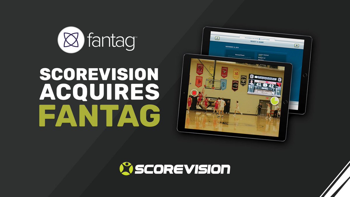 GetScoreVision's tweet image. ScoreVision is proud to announce the acquisition of @Fantag_Live to bring advanced video features like highlights, streaming, recaps, real-time scoring updates, and more to the ScoreVision software system. Learn more on our blog: hubs.ly/H0prbJp0