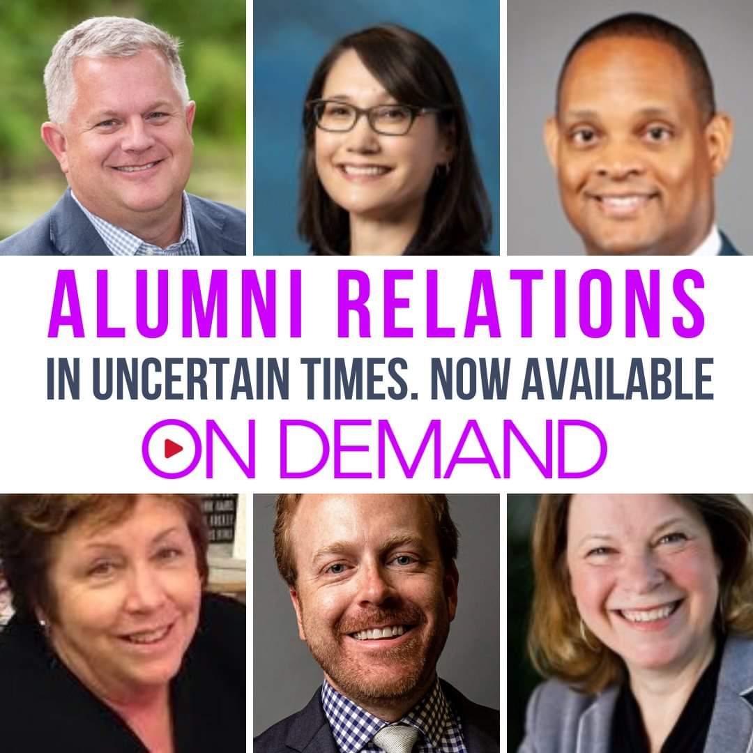 6 Chief Alumni Officers weighed in on Events, Digital Engagement, Staff &amp; Strategy. Watch it now OnDemand ▶️ bit.ly/AlumniRelation… Insights from <a href="/juliesina/">Julie Sina</a>, <a href="/duanewiles/">Duane Wiles</a>, <a href="/cindyfredrick/">Cindy Fredrick</a>, and more. #alumni #alumniengagement #fundraising #advancement #philanthropy  <a href="/CASEAdvance/">CASE</a>