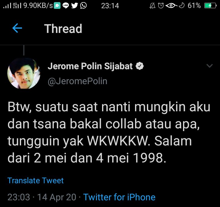 Sayang sekali tapi gapapaKALIAN SUDAH BUAT KITA BAPER DENGAN KE UWU AN KALIANjodoh gaada yang tauWKWKKW CANDAmaap aku halu, makasi konten uwu nya sungguh sangat mencerahkan malamku ngerjain UTS yang tertunda 3 minggu