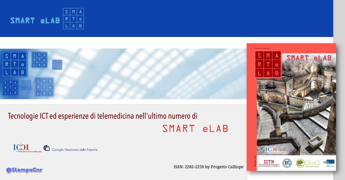 CNRsocial_'s tweet photo. Tecnologie #Ict ed esperienze di #telemedicina nell'ultimo numero di #Smart_eLab
Una raccolta di contributi per lo sviluppo di nuovi progetti e percorsi assistenziali #technologybased (alcuni sviluppati da ricercatori #Cnr) utili anche per #Covid19
https://t.co/2CZUlg4kIk https://t.co/qj6oK7X2UT