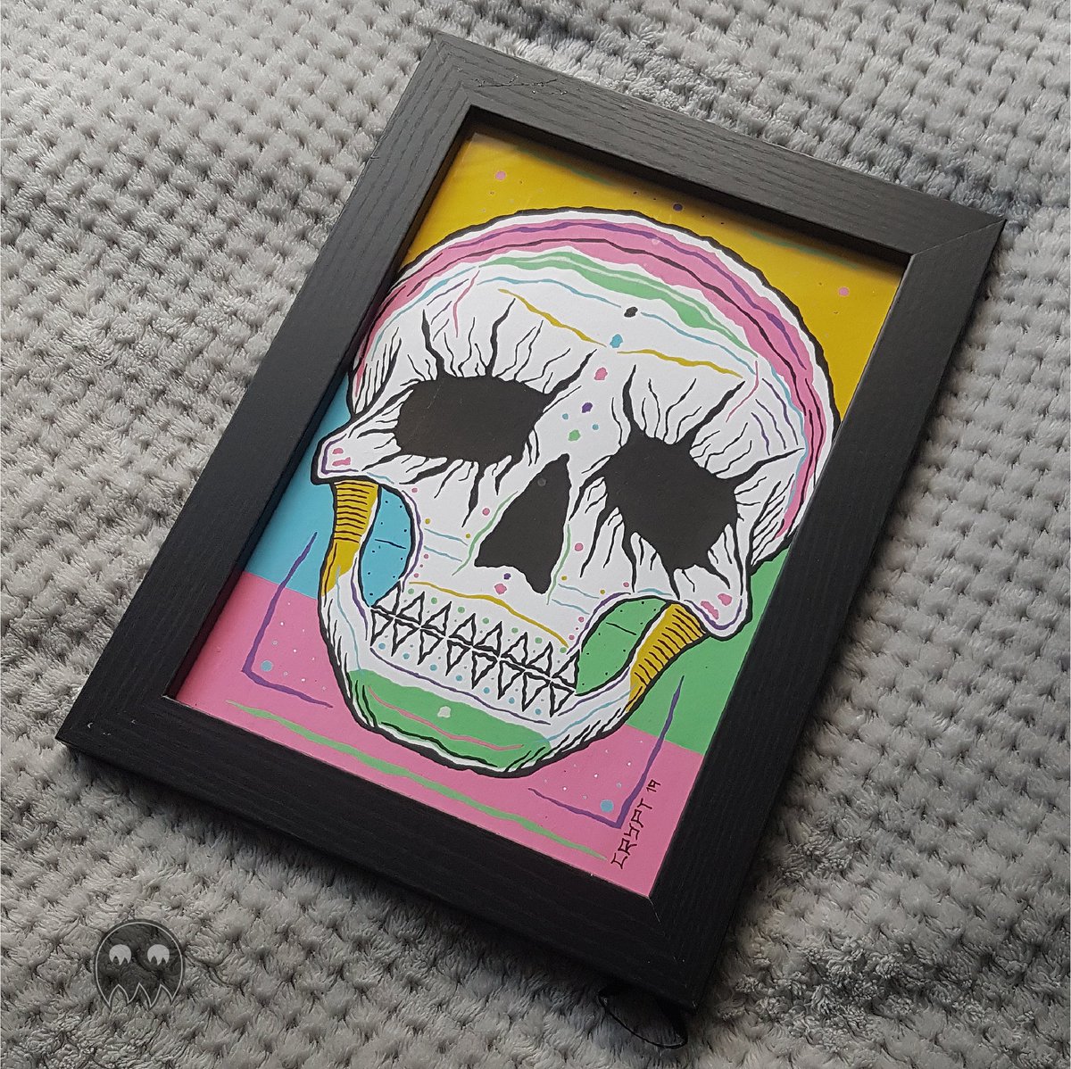 colours (a4) https://robcryptx.bigcartel.com/product/colours-jaggy-skull-painting-a4