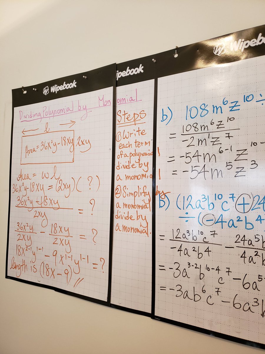 TsuinMath's tweet photo. My wall with @Wipebooks @AVVMacPherson. Other than teaching #online. This is what my classroom looks like at home. #remotelearning #onlineclasses #iteachmath https://t.co/WxRmTstdh0