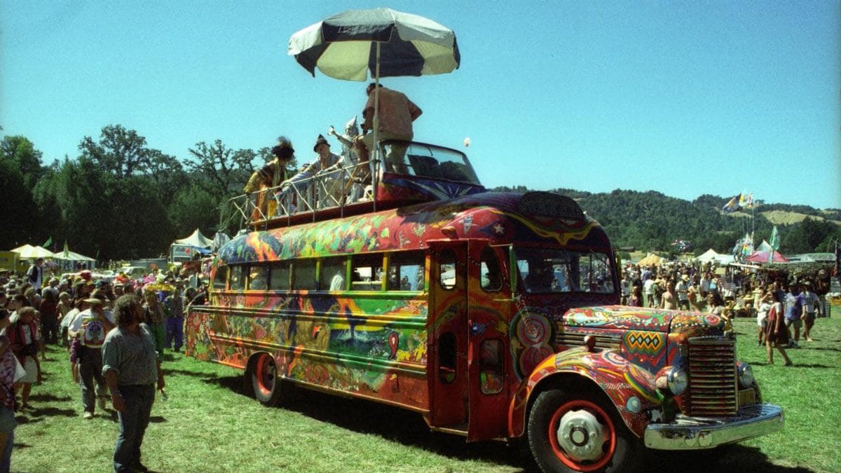 Kesey’s experiences became the basis for his novel One Flew Over the Cuckoo's Nest and he went on to become a famous writer for it. In rejection of normal society, he began traveling across America in a school bus throwing parties. This helped launch the hippie movement.