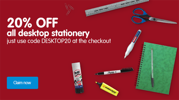 Today and tomorrow enjoy 20% OFF all desktop stationery using code DESKTOP20 at the checkout: ow.ly/ohhE50zdV2G ✏️📏📎