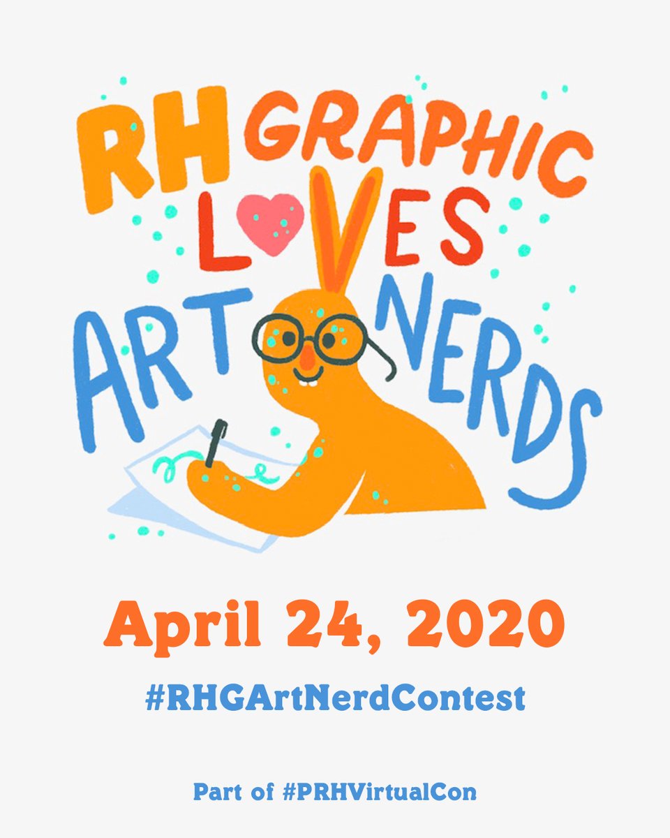 Hey Art NerdsWe are excited to host a comic drawing contest on 4/24 as part of  #PRHVirtualCon On this day, we want you to show us your own graphic novel cover sketch! Join us with  #RHGArtNerdContest and tag  @RHKidsGraphic &  @randomhousekids on 4/24Logo by  @LucyKnisley